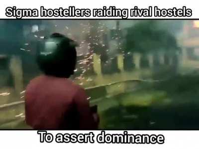 Sigma hostellers raiding rival hostels (OC)