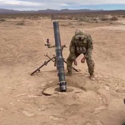 The shockwave from mortar round.