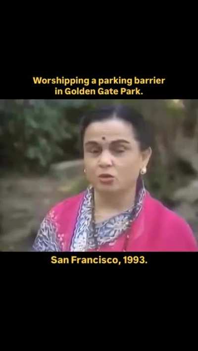 Worshipping a parking barrier is completely normal.