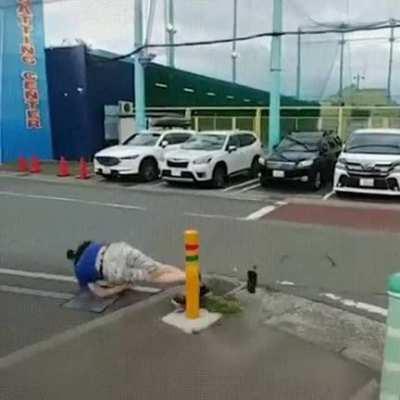 Trying to jump on poles