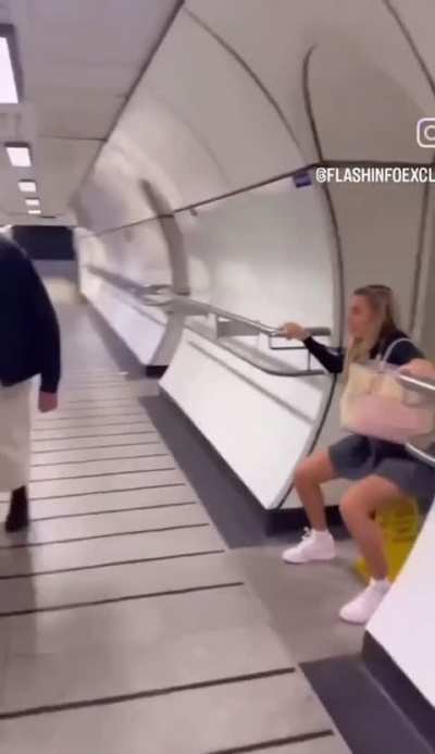 Getting off at the train station