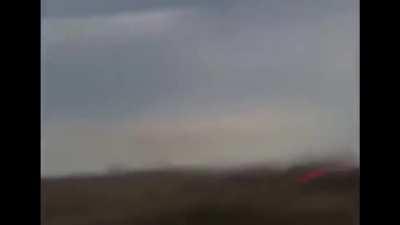 Old but gold: Russian 'Tunguska' anti air vehicle experiences a catastrophic failure causing one of it's guns to continuously fire, while the asymmetrical recoil starts spinning the turret. Location and date unknown.