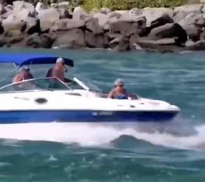 Taking grandma on a boat trip.