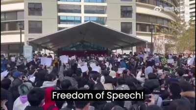 Students at China's best university, Tsinghua University call for Democracy, Freedom of Speech and Rule of Law