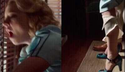 Your office crush Natalie Dormer getting railed by the Boss, as you walk into his Office. How do you react?