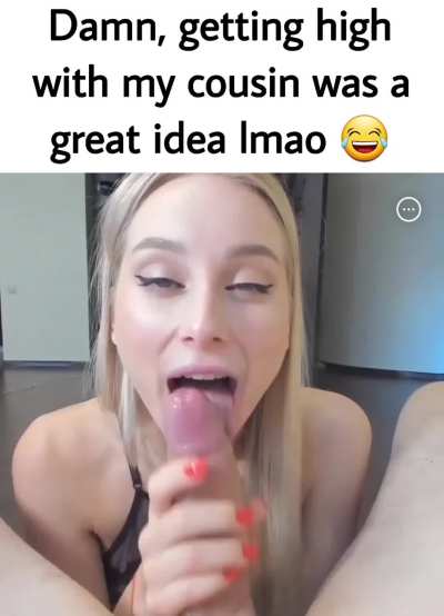 She's so fucking high, she doesn't even know where she is 😂