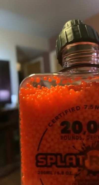 The orbees that came with my cousins orbee gun are floating in the bottle