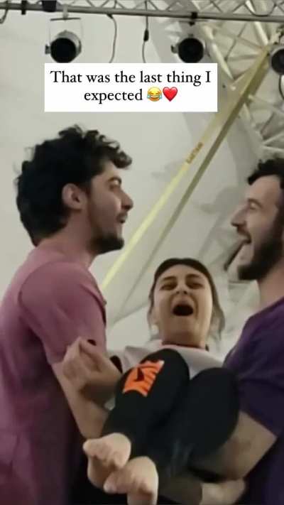 Buddy on the left straight up fell in love