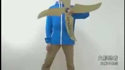 Creating anime and game weapons from cardboard