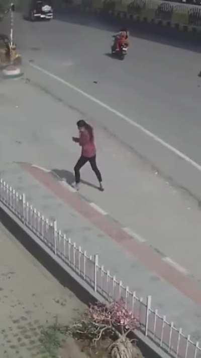 don't you hate it , when you're walking peacefully and a car comes flying out of nowhere