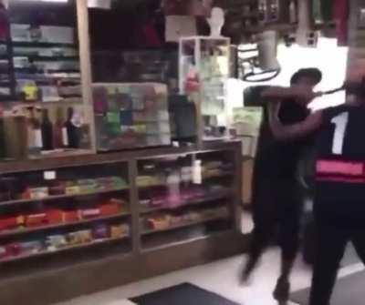 Messing with the wrong shopkeeper