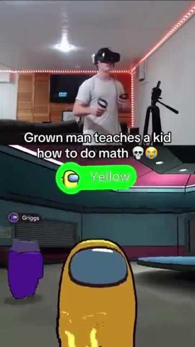 Man teaches kid how to multiply numbers