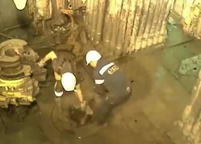 Unintentional object drop into rotary table on an oil rig