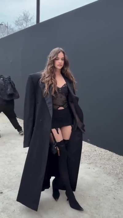 Barbara arriving at Balenciaga's fashion show, Paris, March 9, 2025