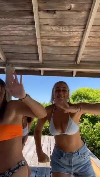 Left girl going crazy