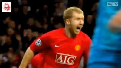 OTD 2008, Scholesy sent us to the Champions League final with that goal..