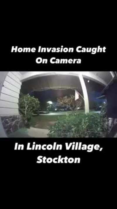 Masked goons kick in a door in Stockton California 