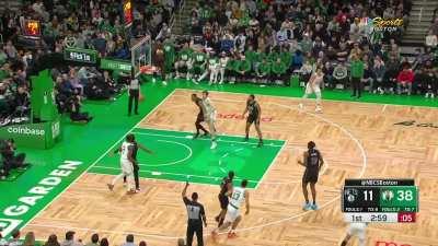 [Highlight] Jayson Tatum splashes another triple to put the Celtics up 30 in the 1st quarter vs the Brooklyn Nets