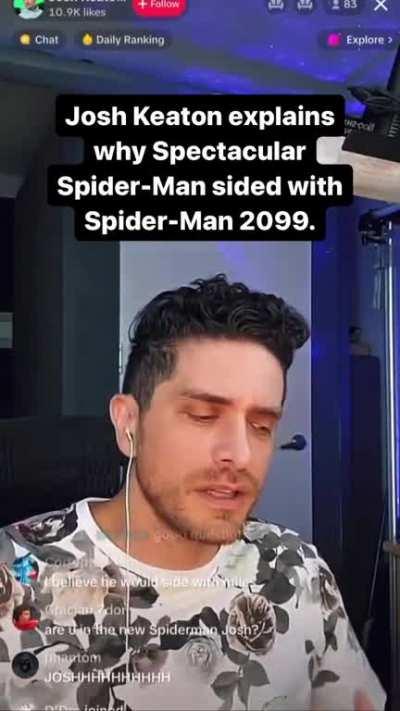 Josh Keaton explains why Spectacular Spider-Man sided with Miguel