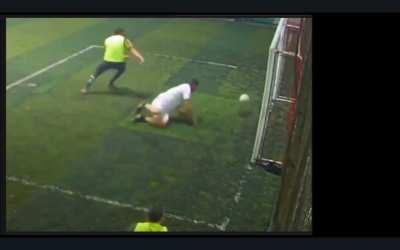 Soccer match goes full Rocket League