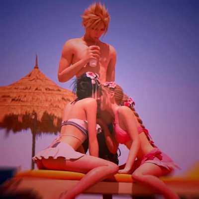 Tifa, Cloud & Aerith Threesome (HydraFxx)