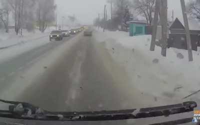 Lada turns in front of author