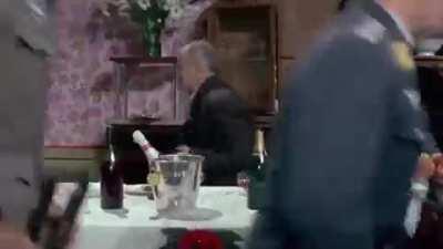 When the Germans have a dinner party above ....