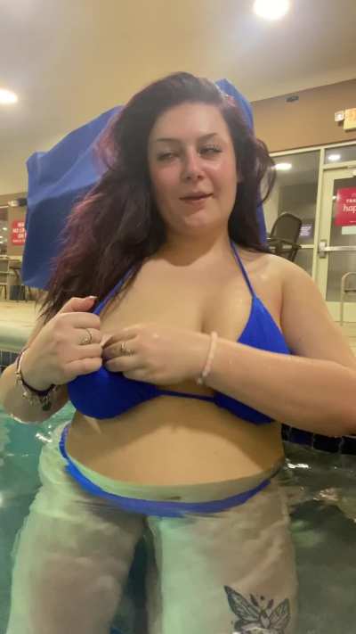 Would you & your wife fuck a chubby girl you just met in the hot tub?