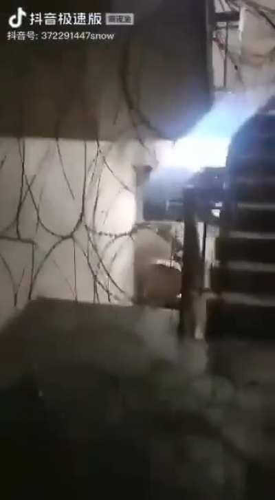 Wire entanglements were settled on stairways due to the zero-covid policy in China