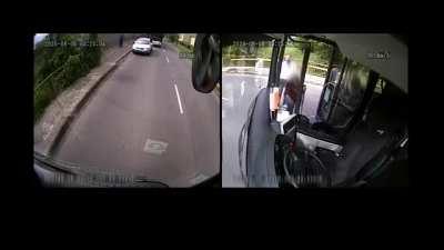 Bus driver defends old woman