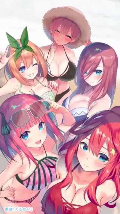 Swimsuit Quints: ANIMATED