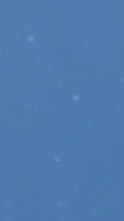 Possible UFOs sighting in South Africa. They kept ascending till they weren't visible any more. Time 11:50 CAT