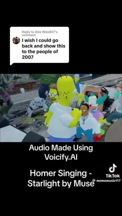 Homer Simpson singing Starlight 