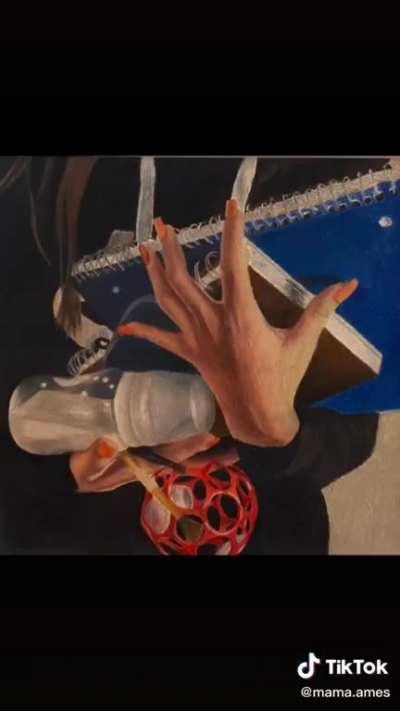 This girl’s art portfolio on being a teen mom.