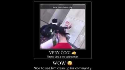 He do be protesting though