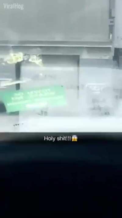 Ya never cut in front of truck drivers