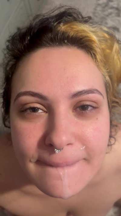 My eyes light up when he cums