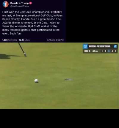 Tiger here apparently didn't realize cameras were rolling at first... not that it looks much better when he does. 😬