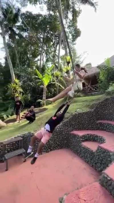 She got some good nerves. My sweaty palm would've made flood there.