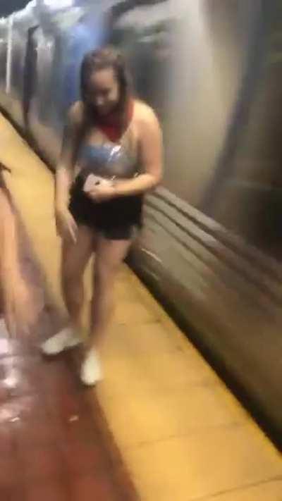 Drunk Girls on the Platform