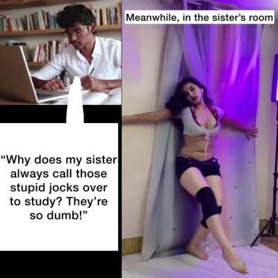 Good thing she’s playing loud music, otherwise Raj would be scarred for life 😭