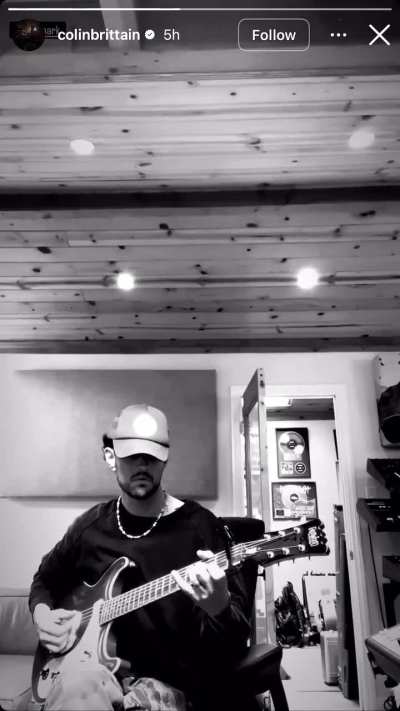 Colin possibly showing a sneak peek of a new LP song?