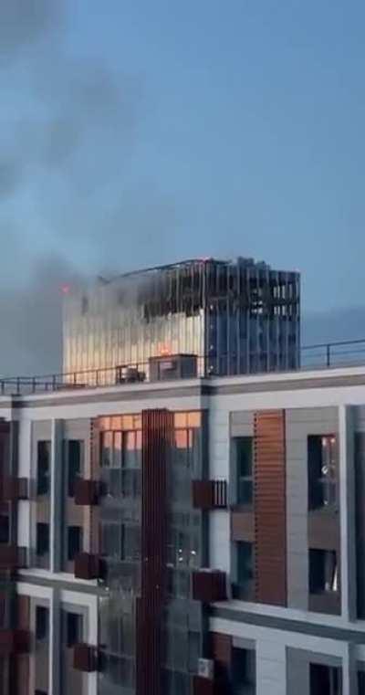 A drone struck a skyscraper in Moscow at around 4 AM this morning, apparently near the GRU Russian Military Intelligence Offensive Cyber Operations headquarters
