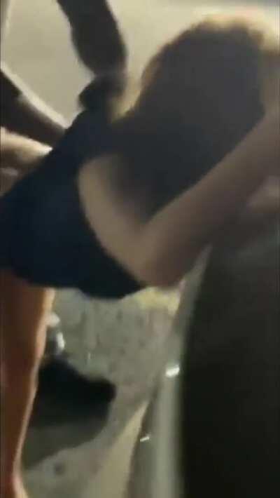 White Chick Gets Bbc In Parking Lot