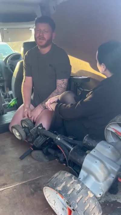 Wife catches hubby cheating in back of his dad's work van