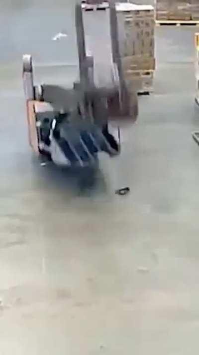 Time to install a speed limit sign on the loading dock