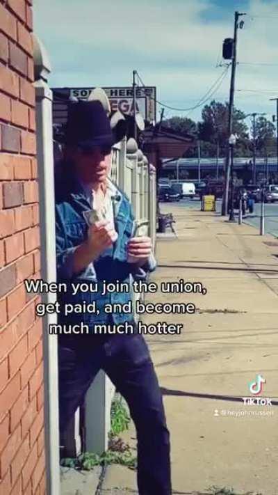 Fact: you get 80s denim cowboy level hot when you join a union