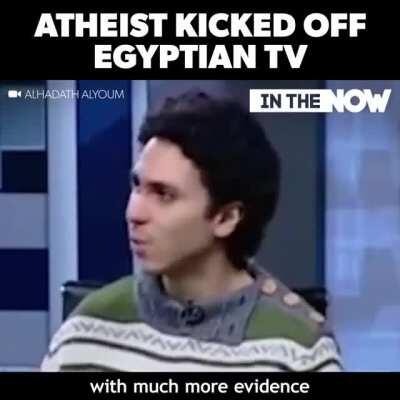 atheist kicked off Egyptian TV