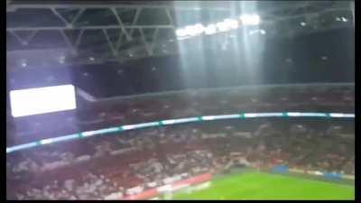 2 kids get 82,000 people to start a wave at a football match