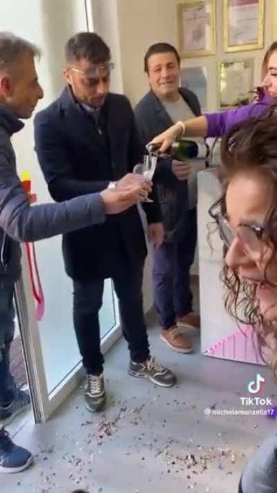 To celebrate with a drink